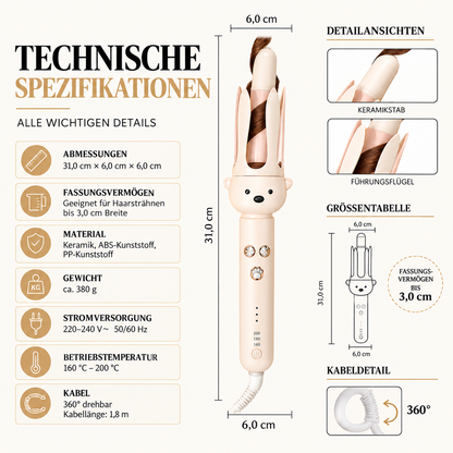 Automatischer Lockenstab für perfekte Wellen – einfach & schnell