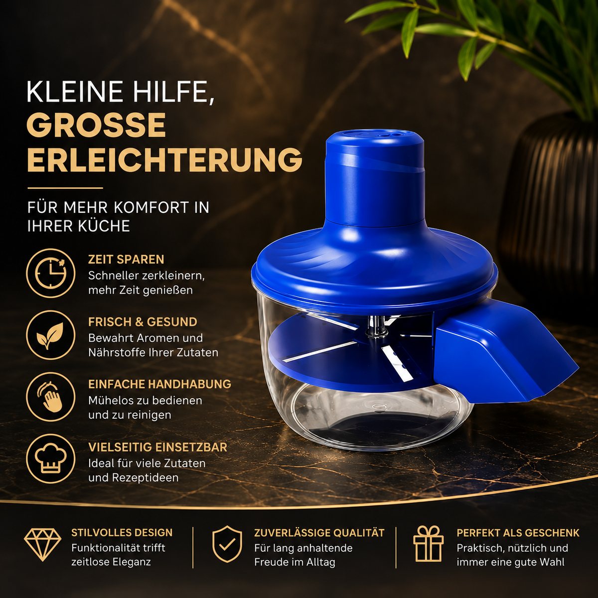 Manueller Food Chopper – Schnell, Kompakt & Perfekt für deine Küche