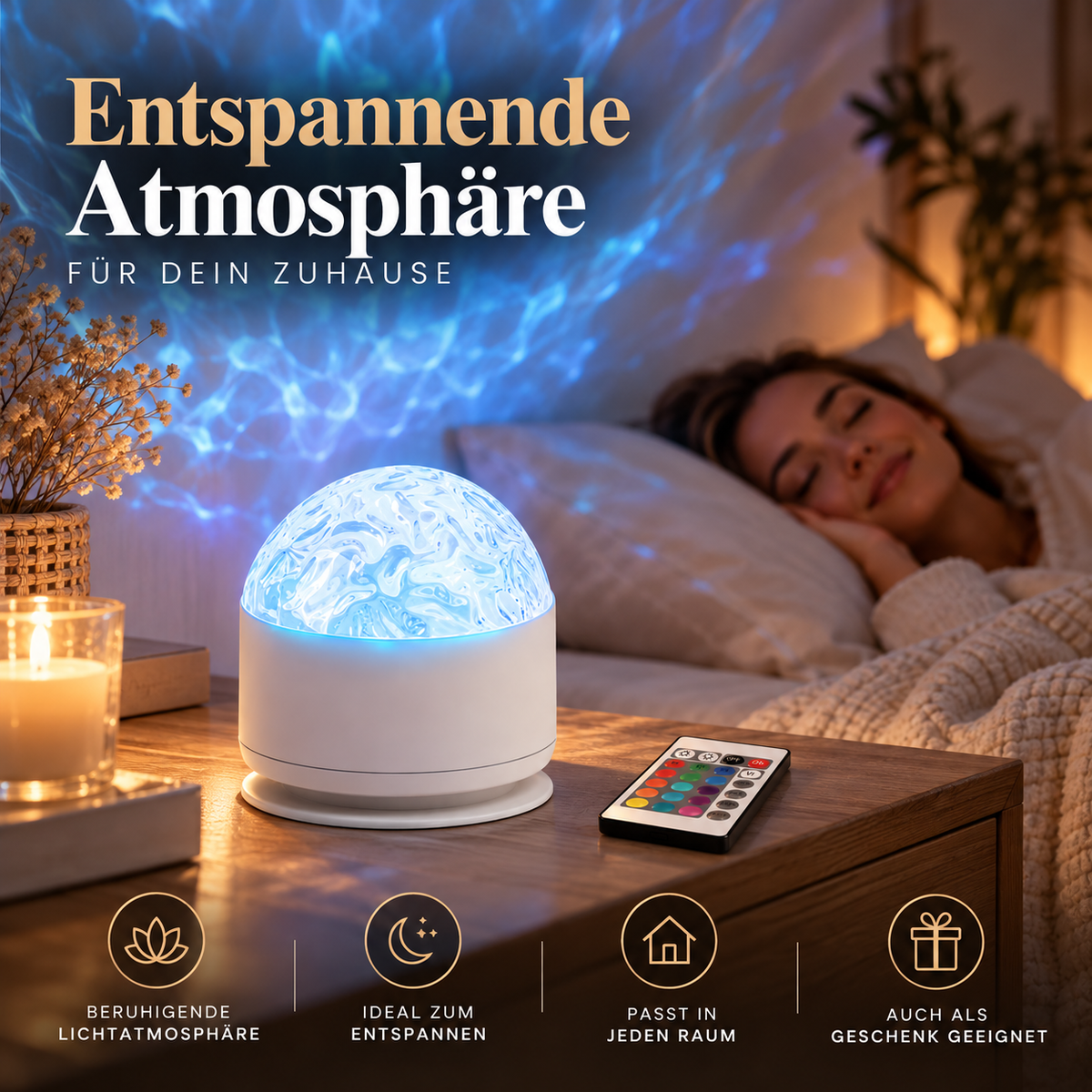 LED Galaxie-Projektor mit Fernbedienung – Atmosphärisches Licht
