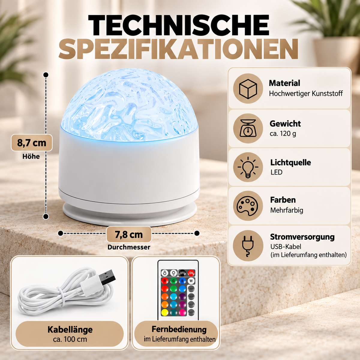LED Galaxie-Projektor mit Fernbedienung – Atmosphärisches Licht