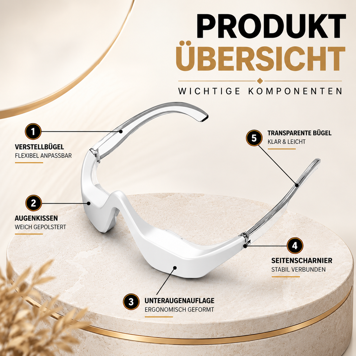 LED-Augenmassagebrille – Für entspannende Auszeiten & hohen Tragekomfort