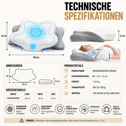 Ergonomisches Memory-Foam-Kissen für optimalen Schlafkomfort
