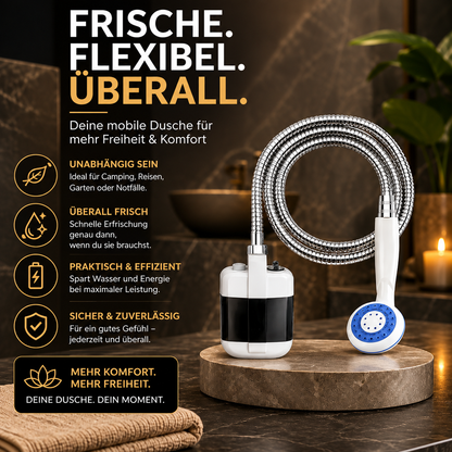 Wiederaufladbare Camping-Duschpumpe – Tragbares Im Freien-Duschsystem