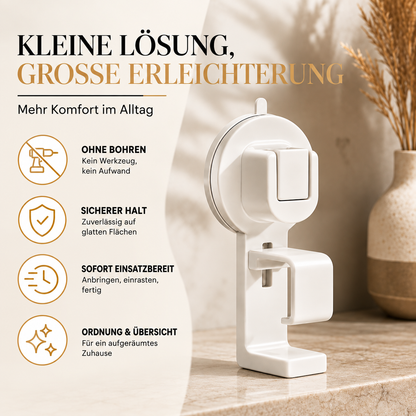 Saugstarker Wandhaken ohne Bohren für Bad & Küche