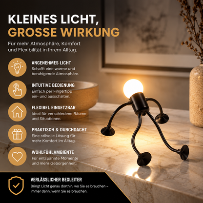 Flexible LED-Nachtleuchte in Humanoidform – Kreative Schreibtischlampe