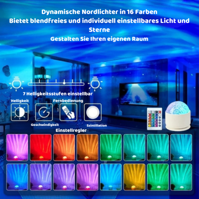 LED Galaxis Projektor mit Fernbedienung – Atmosphärenlicht