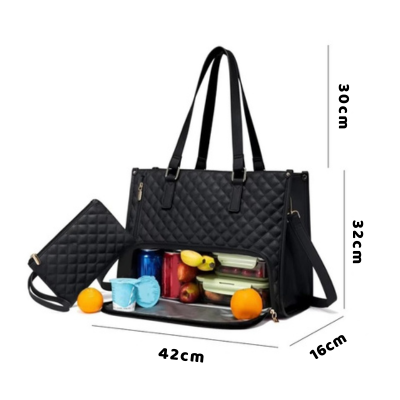 2-in-1 Lunch Tasche mit Laptopfach – Stilvoll & Praktisch