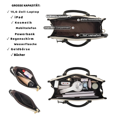 2-in-1 Lunch Tasche mit Laptopfach – Stilvoll & Praktisch