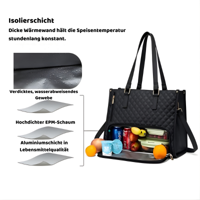 2-in-1 Lunch Tasche mit Laptopfach – Stilvoll & Praktisch