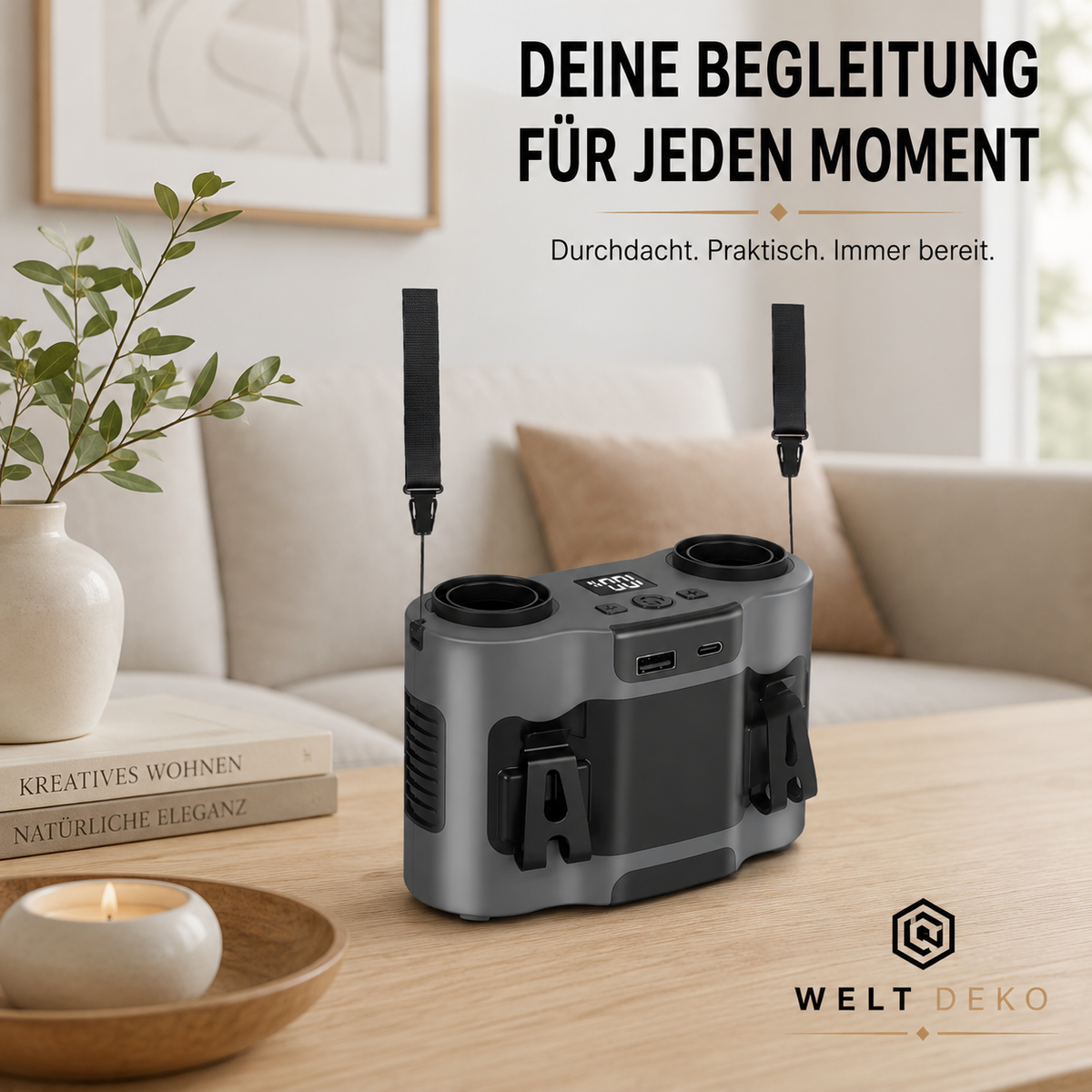 Tragbare Luftpumpe für Fahrräder, Bälle und Outdoor-Aktivitäten