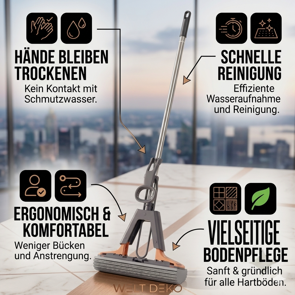 Detailaufnahme des ergonomischen Griffs mit praktischem Verriegelungsmechanismus