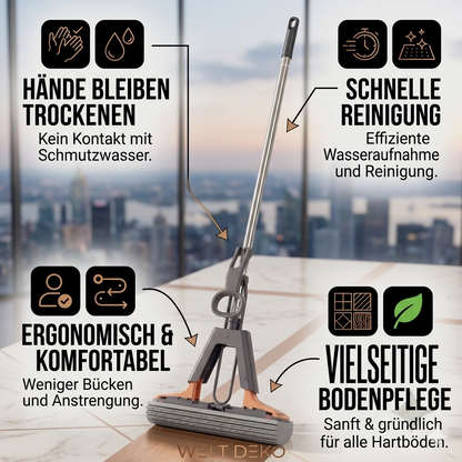 Detailaufnahme des ergonomischen Griffs mit praktischem Verriegelungsmechanismus