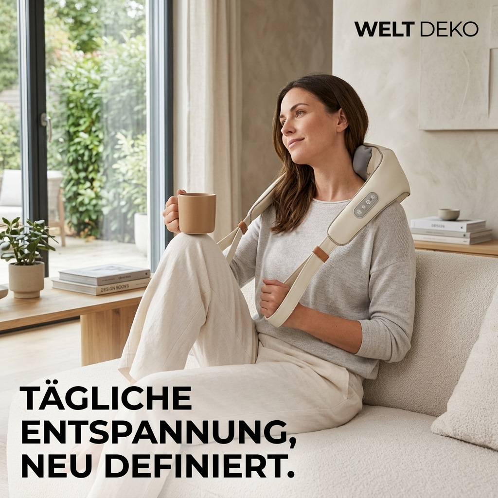 Kabelloses Nacken- & Schultermassagegerät mit Wärmefunktion