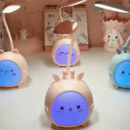 Cartoon LED Tischlampe – Wiederaufladbar & Flexibel