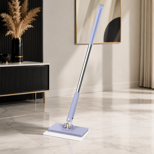 Mit diesem modernen Flachmopp reinigen Sie Fliesen, Laminat und andere Hartböden schnell und gründlich. Der schwenkbare Kopf erreicht mühelos Ecken und schwer zugängliche Stellen, während das schlanke Design für eine komfortable und effiziente Reinigung im gesamten Zuhause sorgt.