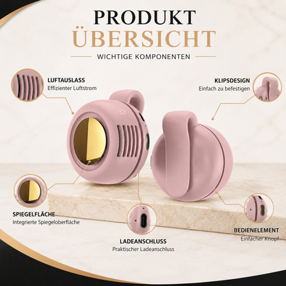 Übersicht der Funktionen und Eigenschaften des tragbaren Mini-Nackenventilators