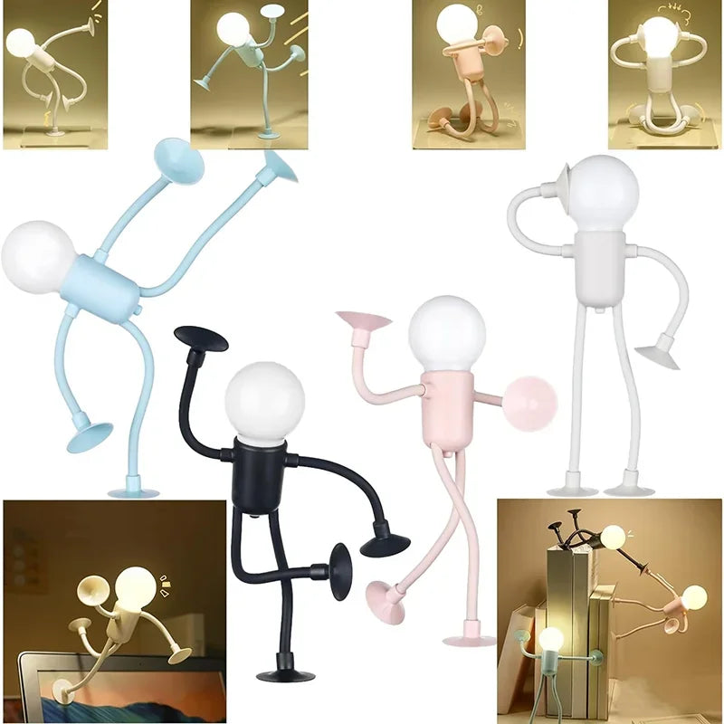 Flexible LED-Nachtleuchte in Humanoidform – Kreative Schreibtischlampe