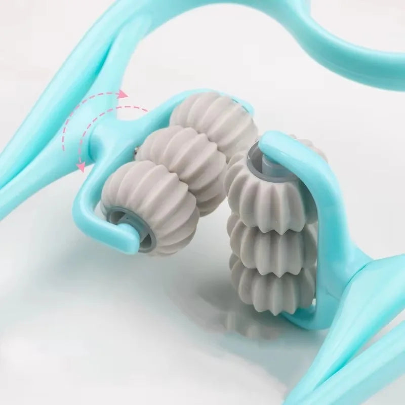 Ergonomischer Nackenmassager mit 6 Rollen für Entspannung