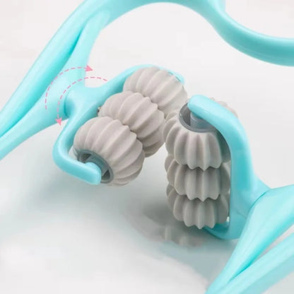 Ergonomischer Nackenmassager mit 6 Rollen für Entspannung