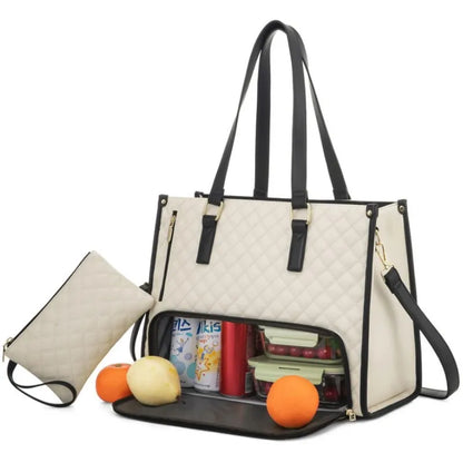 2-in-1 Lunch Tasche mit Laptopfach – Stilvoll & Praktisch