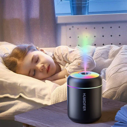 Kompakter Luftbefeuchter mit LED – Perfekt für Zuhause & Auto