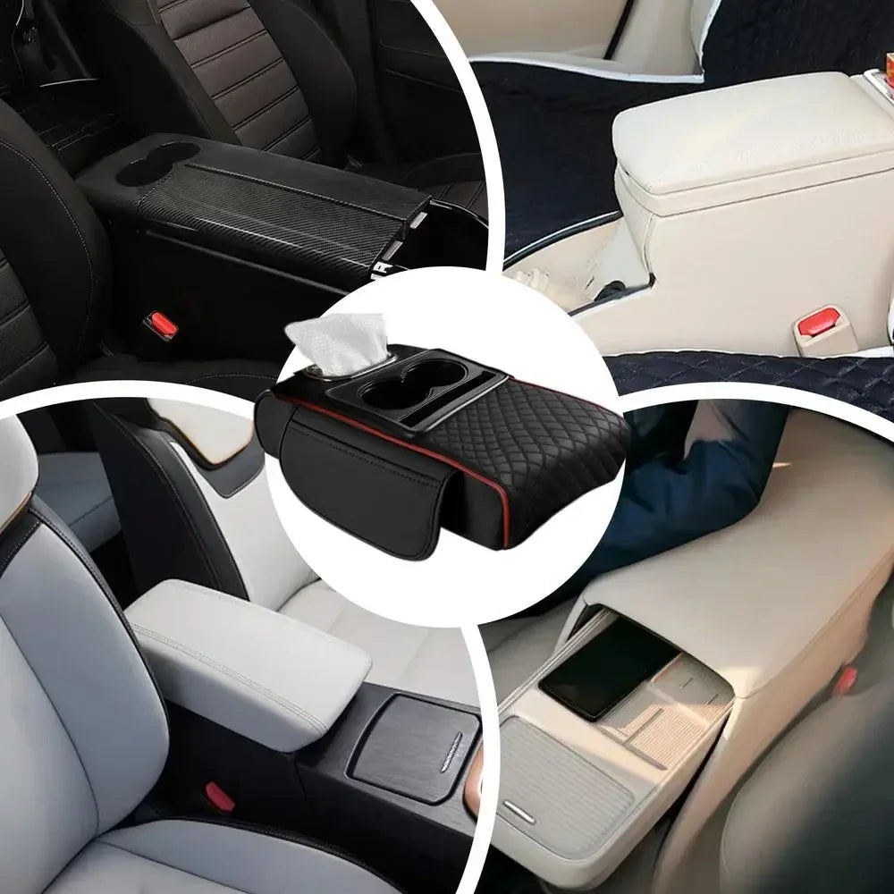 Auto Armlehnen Organizer mit Getränkehalter & Komfort