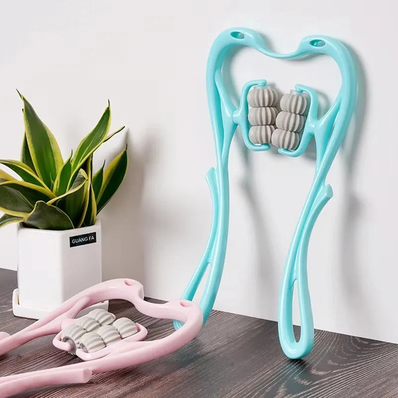 Ergonomischer Nackenmassager mit 6 Rollen für Entspannung