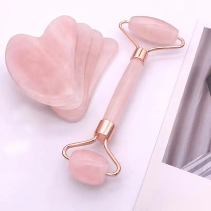 Gesichtsmassageroller & Gua Sha Schönheitswerkzeug-Satz