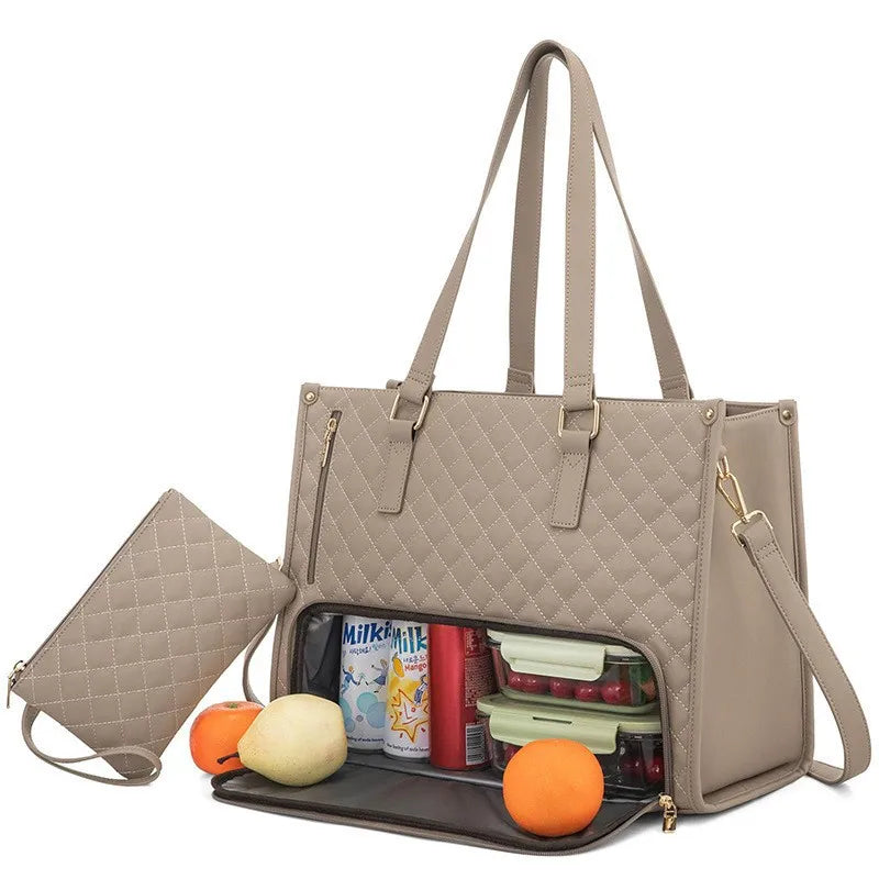 2-in-1 Lunch Tasche mit Laptopfach – Stilvoll & Praktisch