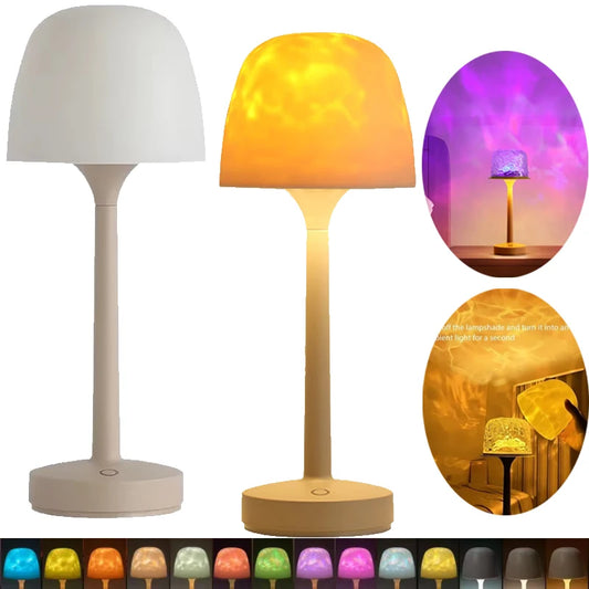 LED Tischlampe mit Wasser-Effekt – Dimmbares Ambient Licht