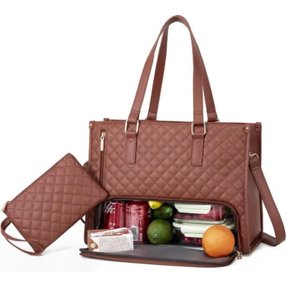 2-in-1 Lunch Tasche mit Laptopfach – Stilvoll & Praktisch