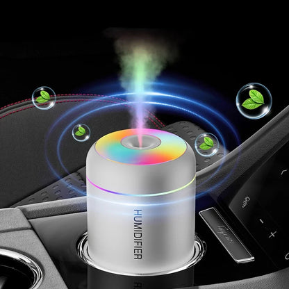 Kompakter Luftbefeuchter mit LED – Perfekt für Zuhause & Auto