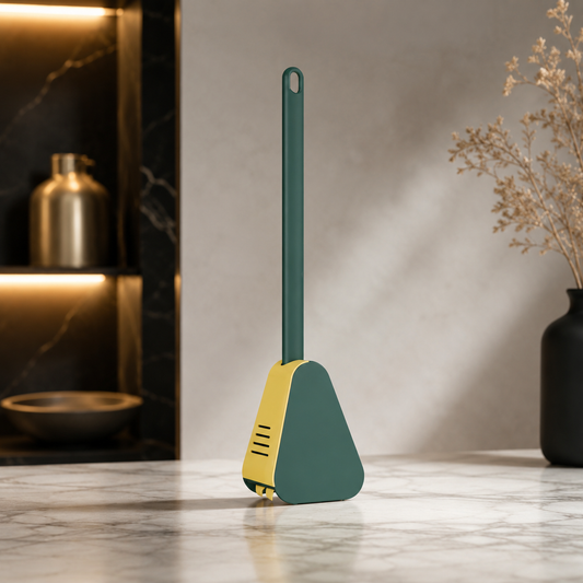 Moderne Silikon-Toilettenbürste mit langem ergonomischem Griff für eine gründliche und hygienische Reinigung.