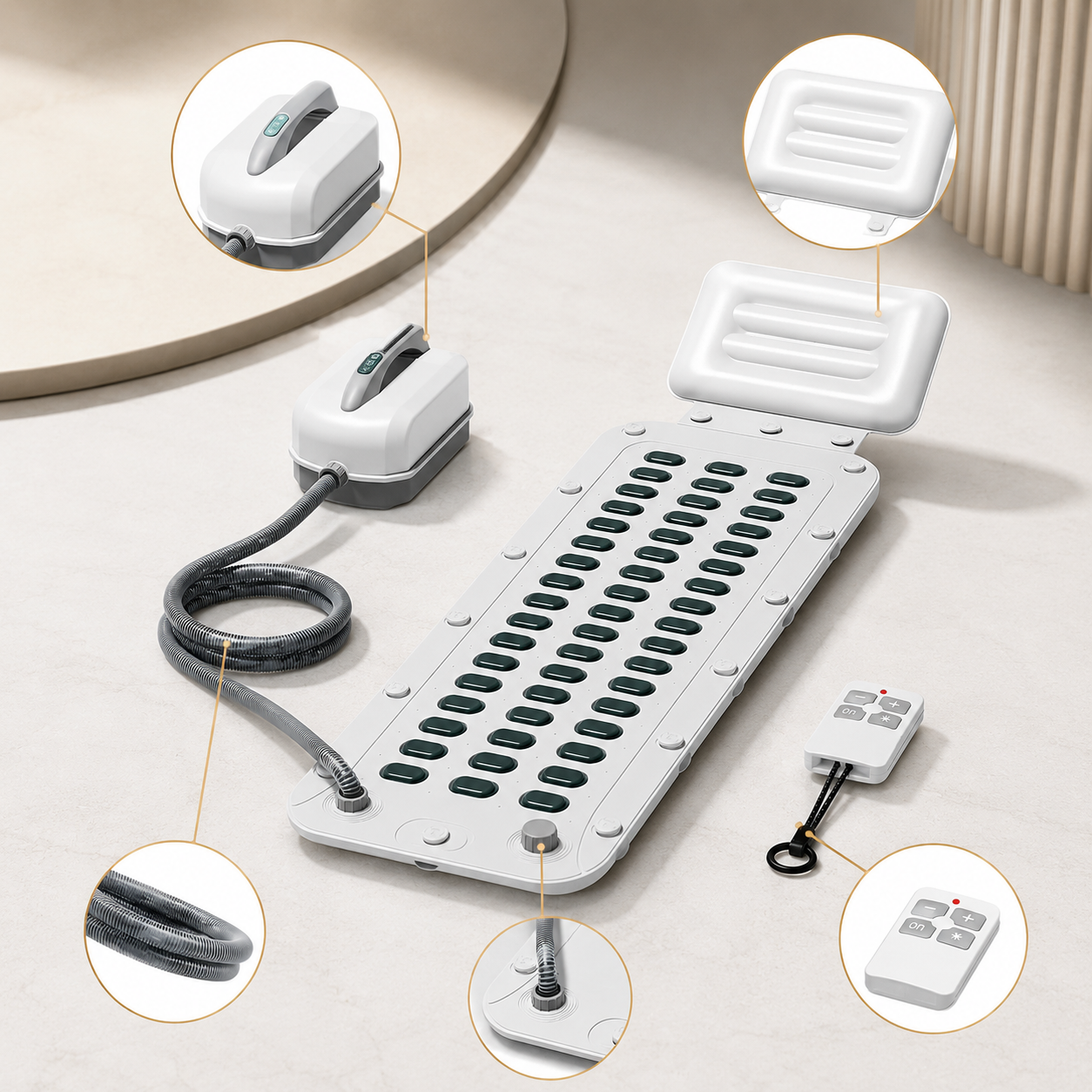 Mehrfachsteckdose mit USB-A- und USB-C-Anschlüssen, Verlängerungskabel und kompaktem Design für Zuhause und Büro.
