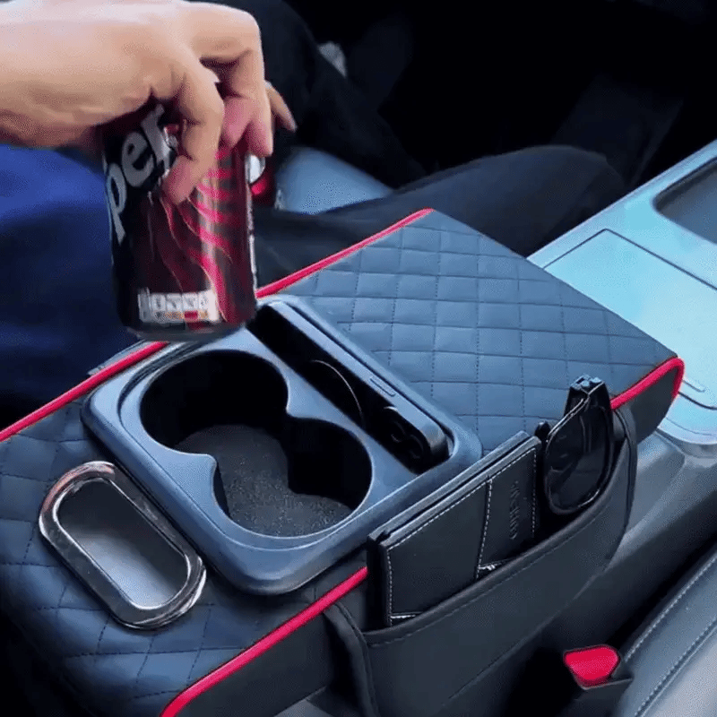 Auto Armlehnen Organizer mit Getränkehalter & Komfort