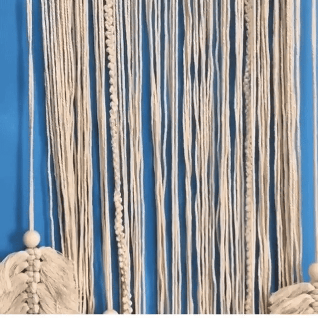 Nordic Boho Wandbehang – Makramee Stern & Mond Deko