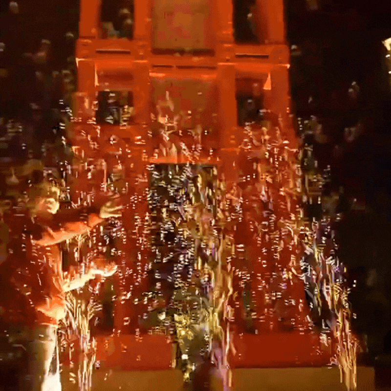 LED-Seifenblasenmaschine mit Feuerwerk-Effekt und bunten LED-Lichteffekten