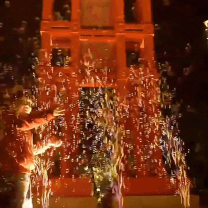 LED-Seifenblasenmaschine mit Feuerwerk-Effekt und bunten LED-Lichteffekten