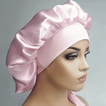 Satin Schlafhaube Damen – Schutz für Glatte & Lockige Haare