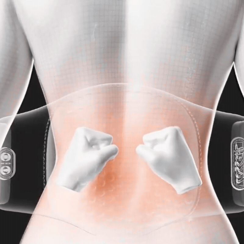 Ergonomisches Lendenkissen mit Wärme- und Massagefunktion