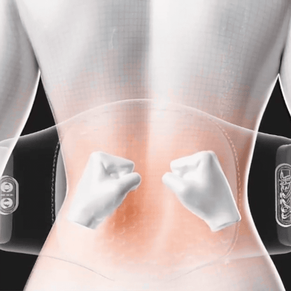 Ergonomisches Lendenkissen mit Wärme- und Massagefunktion