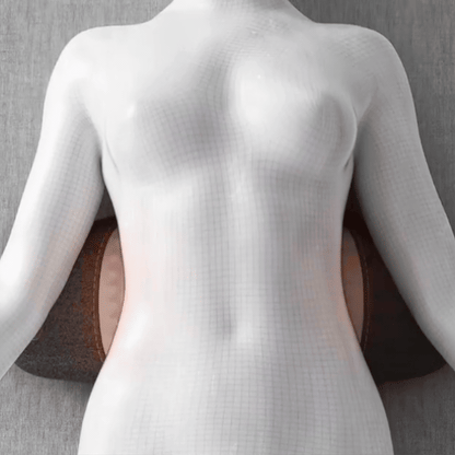 Ergonomisches Lendenkissen mit Wärme- und Massagefunktion