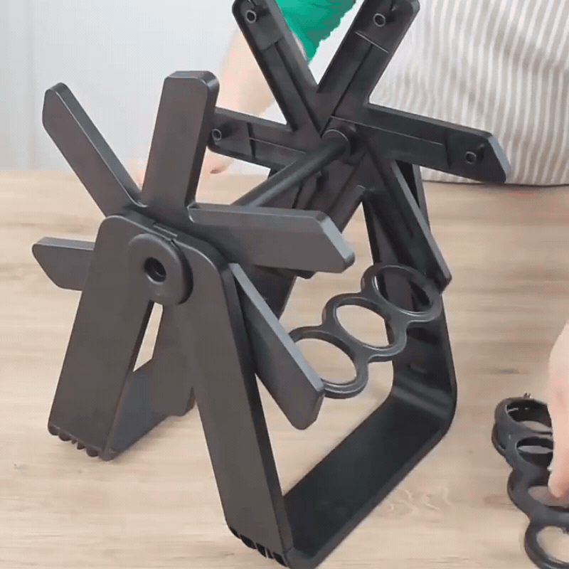 360° Gewürzkarussell mit Glasbehältern für perfekte Ordnung