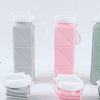 Faltbare Silikon-Trinkflasche für Reisen, Sport & Outdoor