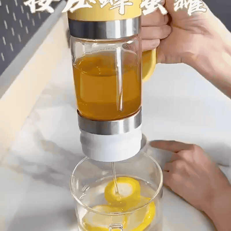 350 ml Glas-Honigspender mit Tropf-Stopp & Komfortgriff