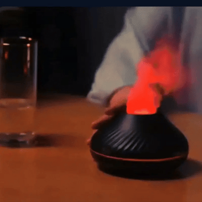 Ultrasonic Aroma Diffuser mit Flammenlicht & 130ml Tank