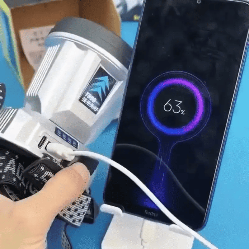 Wiederaufladbare LED Stirnlampe USB-C Wasserdicht