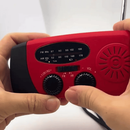 Solar Kurbelradio mit LED Licht & USB Ladefunktion